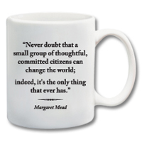 11 oz. Ceramic Mug With Quote"Change The World"